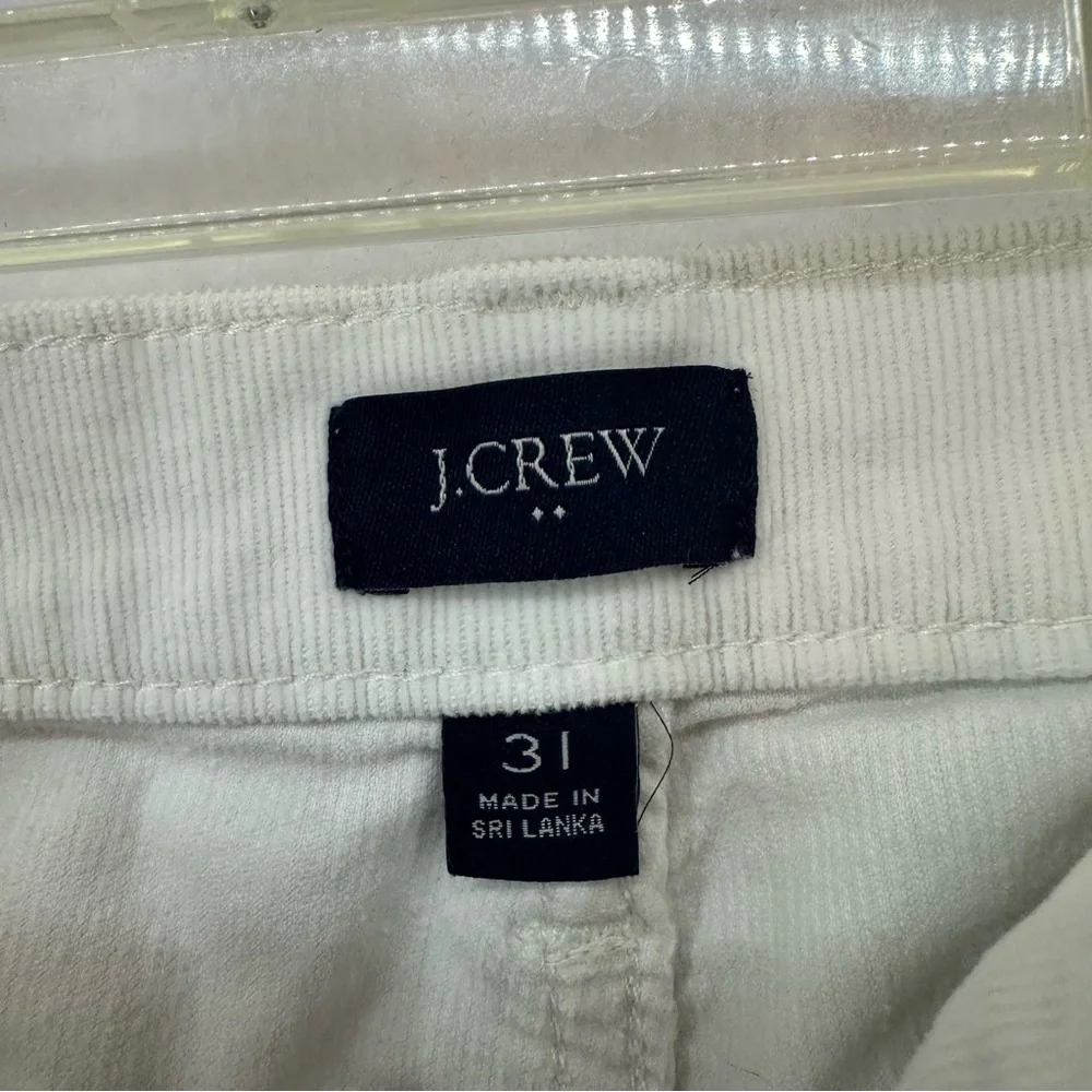 J.Crew Corduroy Straight Pants‎ Womens 31 White